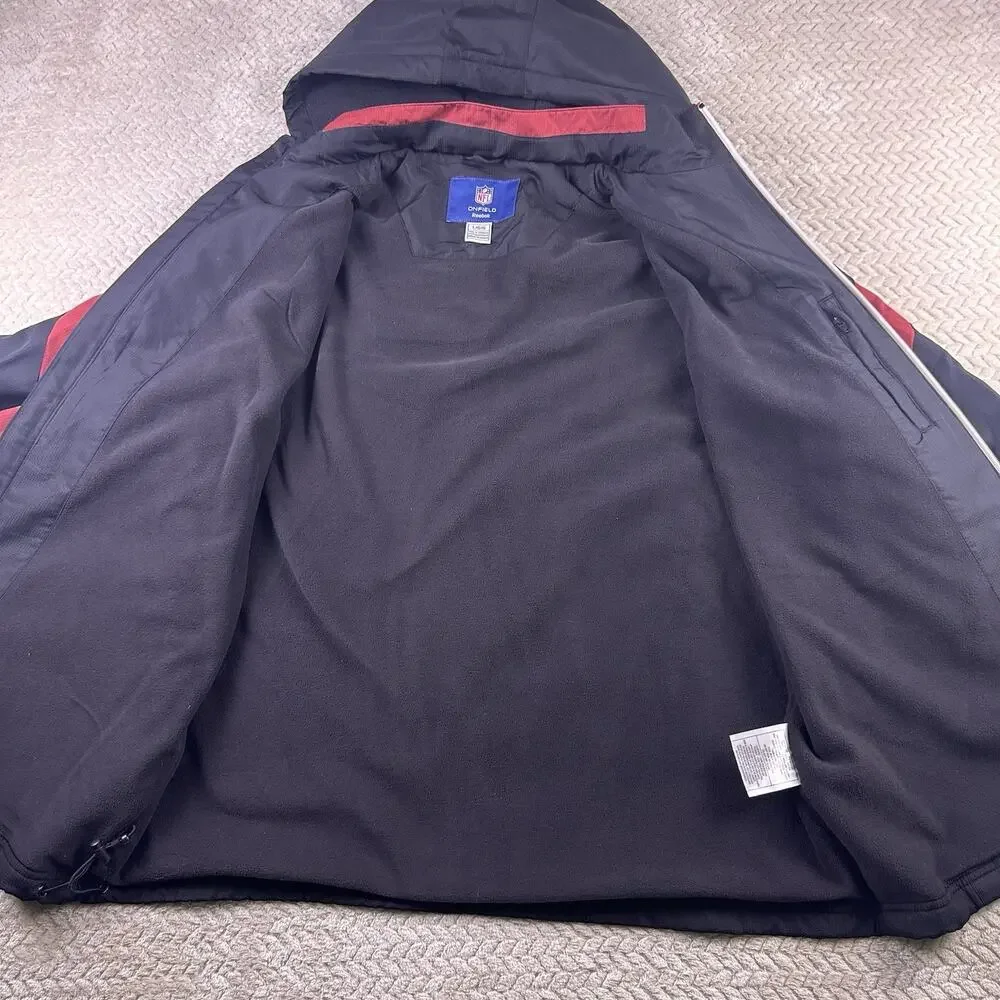 Reebok On‎ Field Arizona Cardinals Zip Up Jacket Size Large Removable Hood